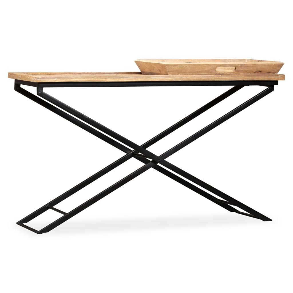 244897 vidaXL Console Table Solid Mango Wood 130x40x80 cm