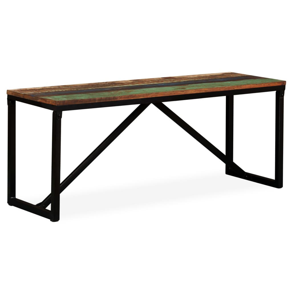 244901 vidaXL Bench Solid Reclaimed Wood 110x35x45 cm