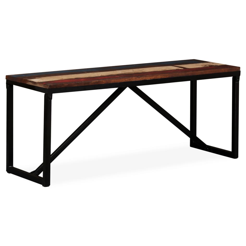 244901 vidaXL Bench Solid Reclaimed Wood 110x35x45 cm