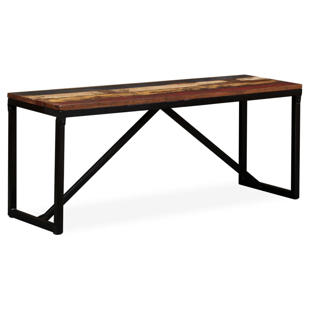 244901 vidaXL Bench Solid Reclaimed Wood 110x35x45 cm