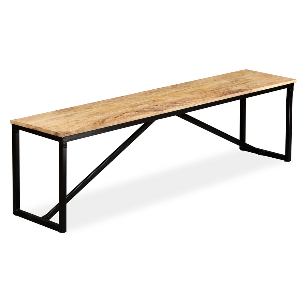 vidaXL Bench Solid Mango Wood 160x35x45 cm
