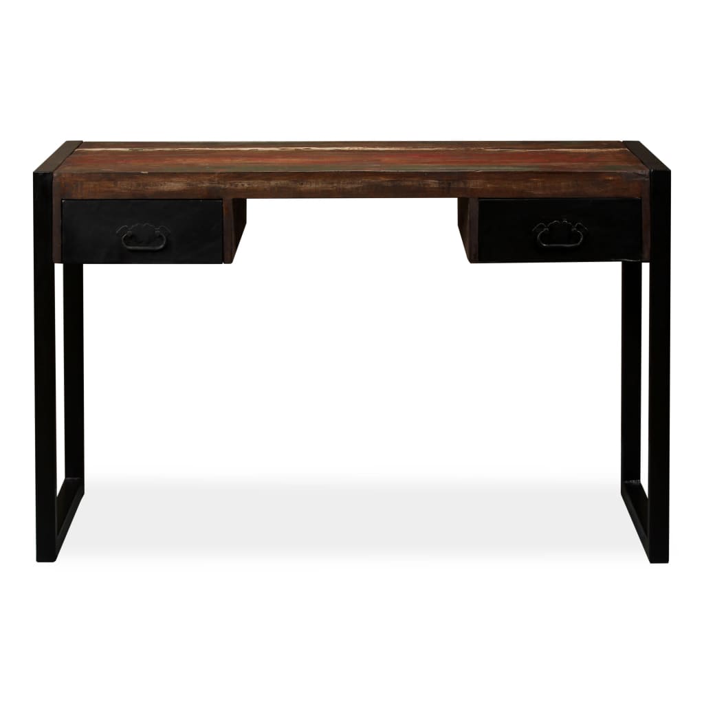 vidaXL Desk with 2 Drawers Solid Reclaimed Wood 120x50x76 cm