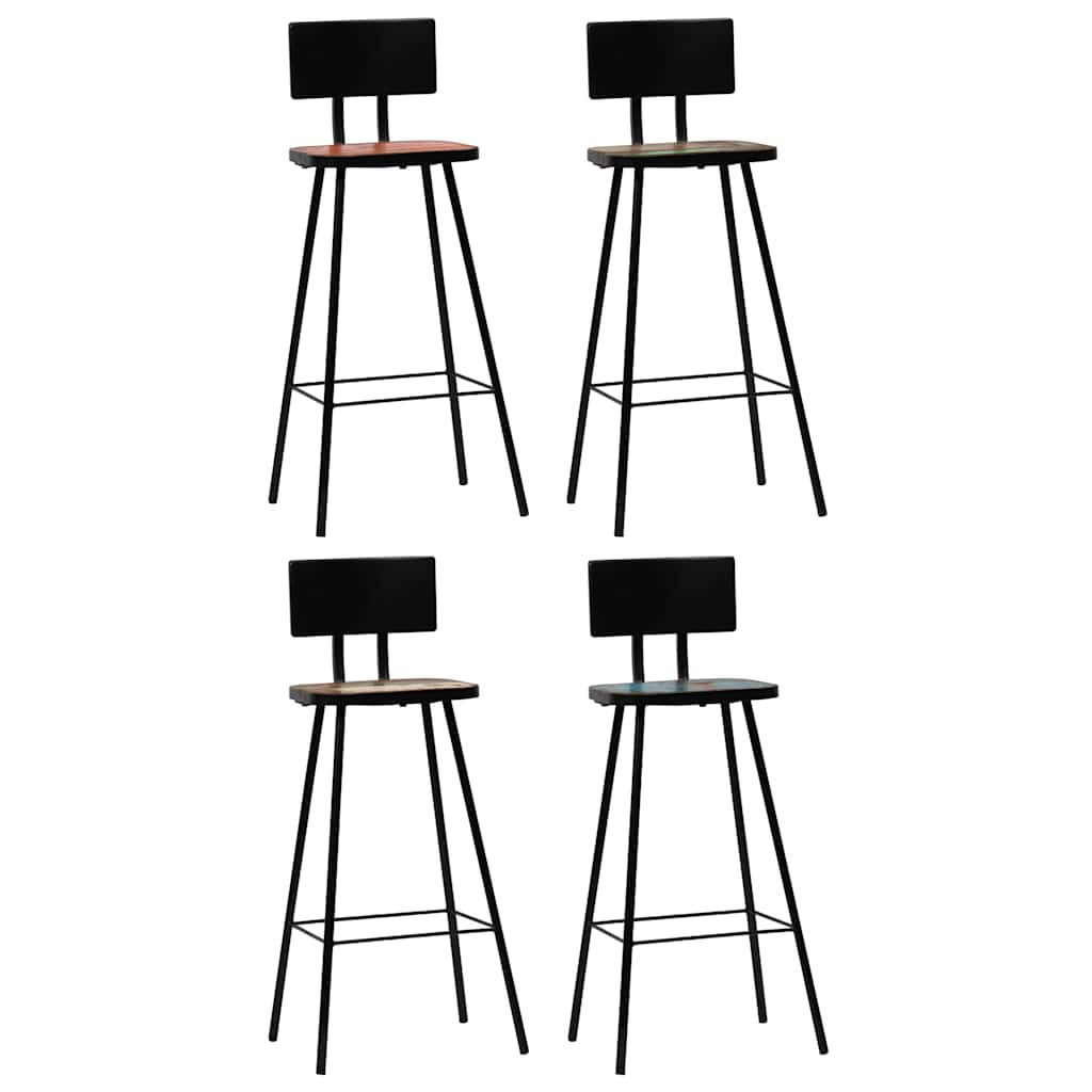 245399 vidaXL Bar Set 5 Piece Solid Reclaimed Wood Multicolour
