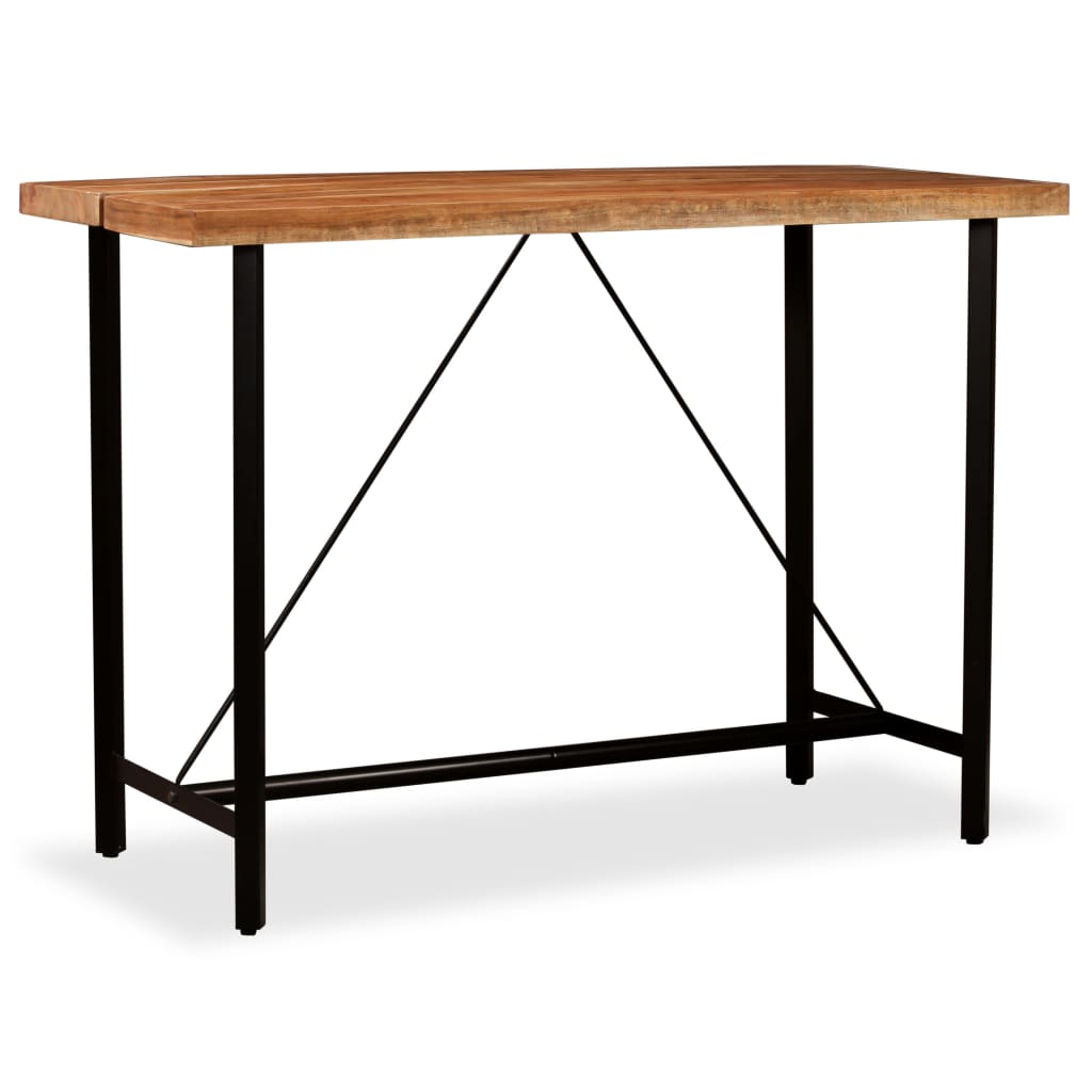 vidaXL Bar Table Solid Acacia Wood 150x70x107 cm