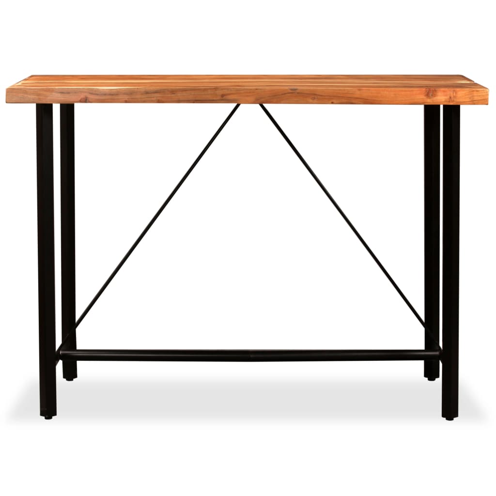 vidaXL Bar Table Solid Acacia Wood 150x70x107 cm