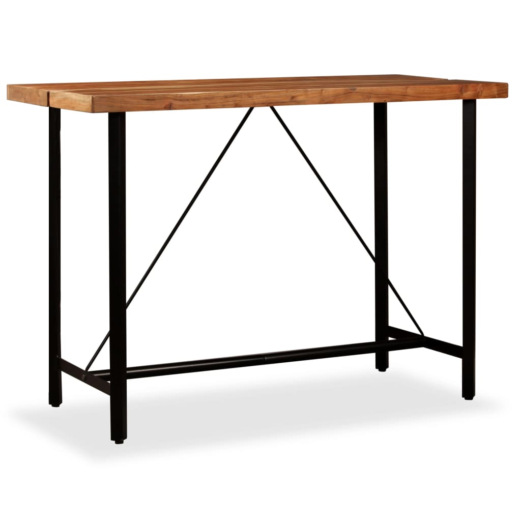 vidaXL Bar Table Solid Acacia Wood 150x70x107 cm