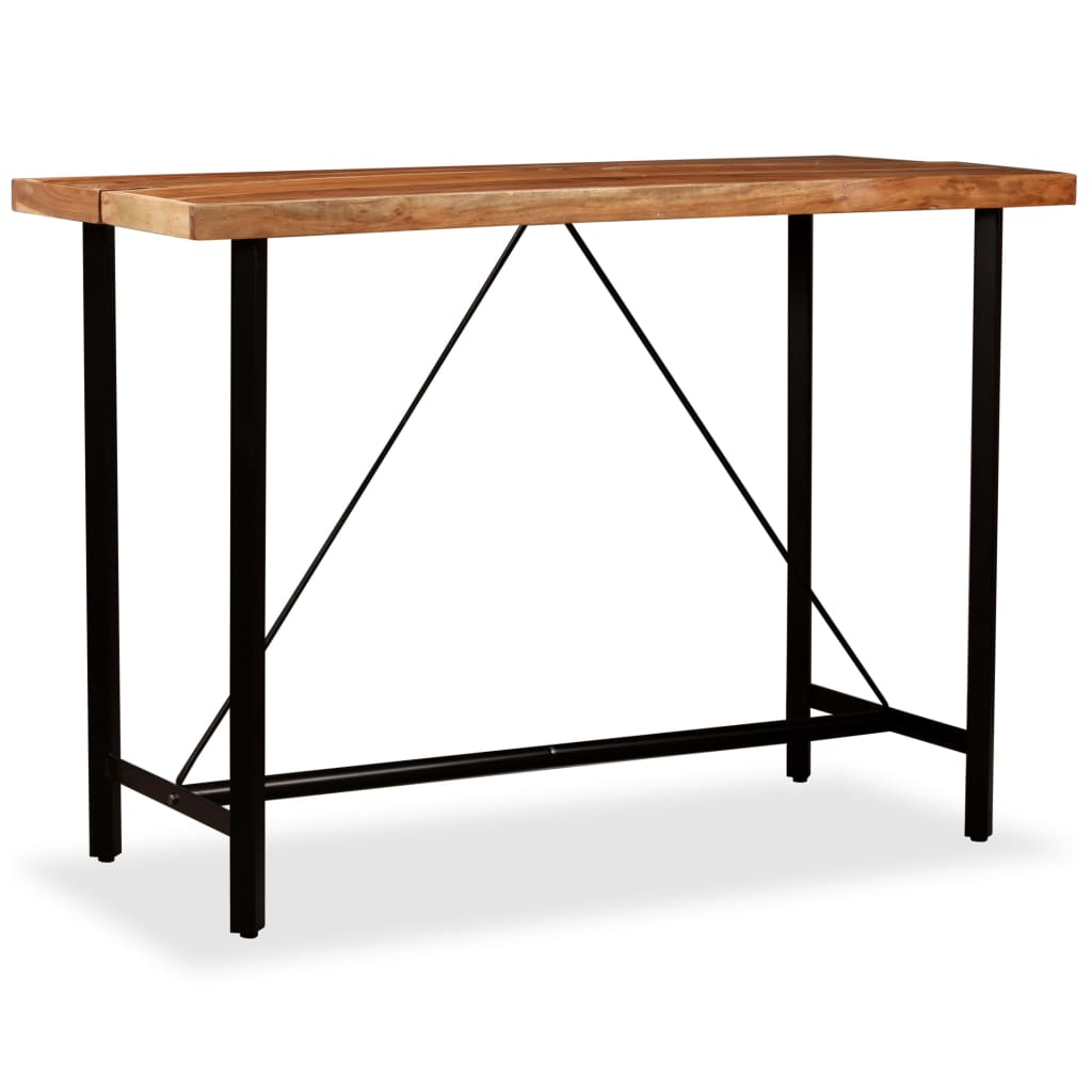 vidaXL Bar Table Solid Acacia Wood 150x70x107 cm