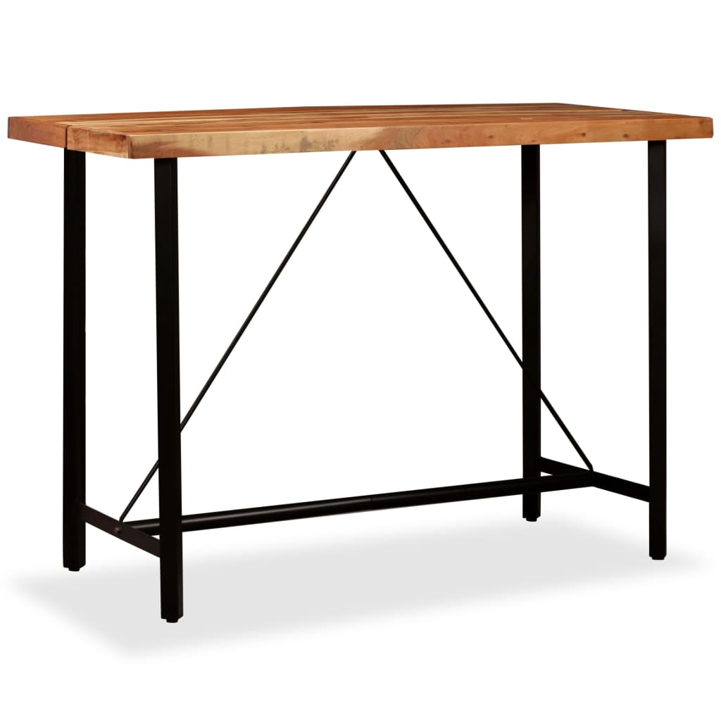 vidaXL Bar Table Solid Acacia Wood 150x70x107 cm