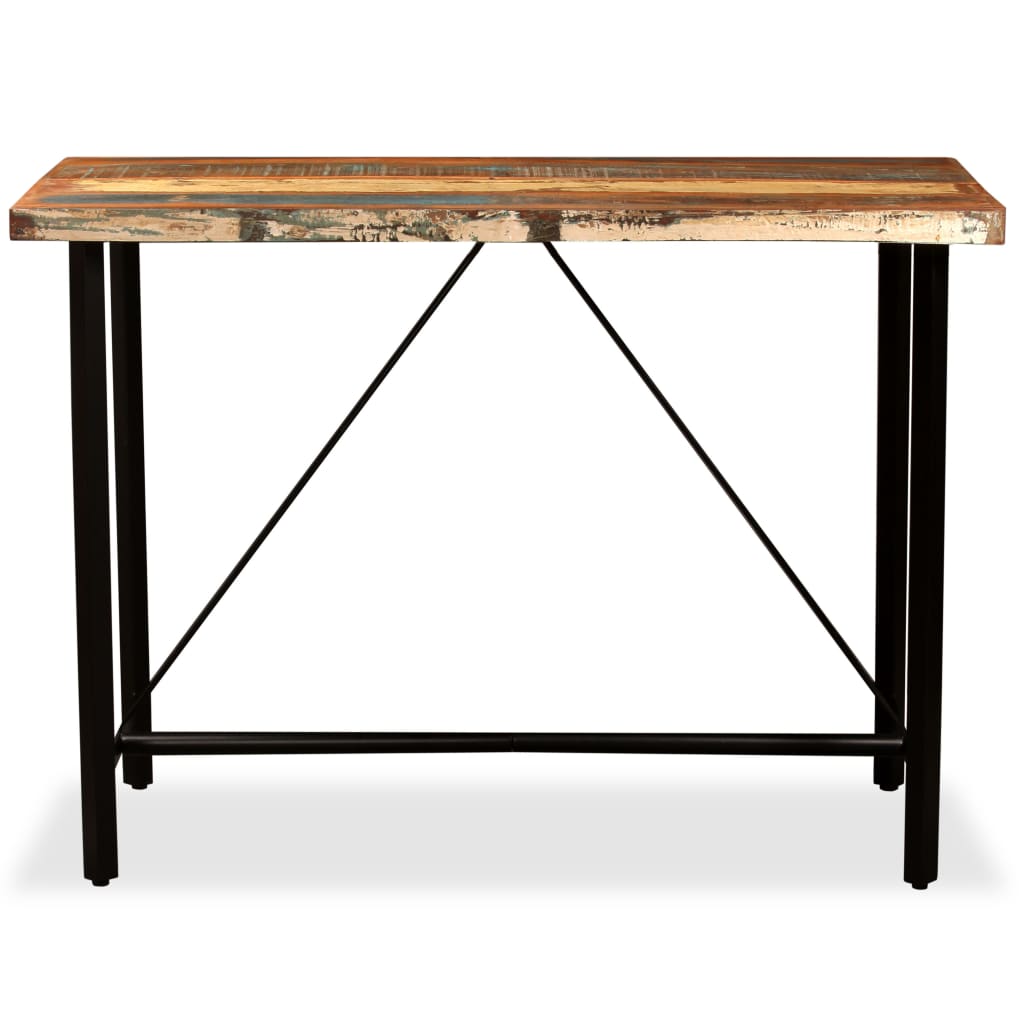 vidaXL Bar Table Solid Reclaimed Wood 120x60x107 cm