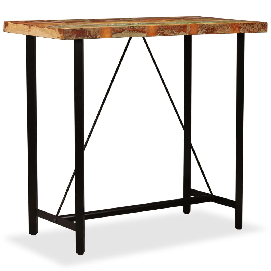 vidaXL Bar Table Solid Reclaimed Wood 120x60x107 cm