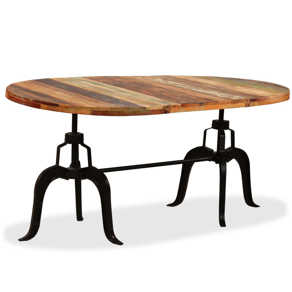 vidaXL Dining Table Solid Reclaimed Wood and Steel 180 cm