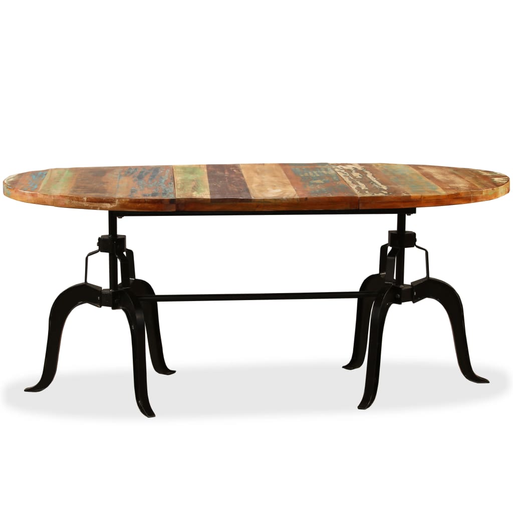 vidaXL Dining Table Solid Reclaimed Wood and Steel 180 cm