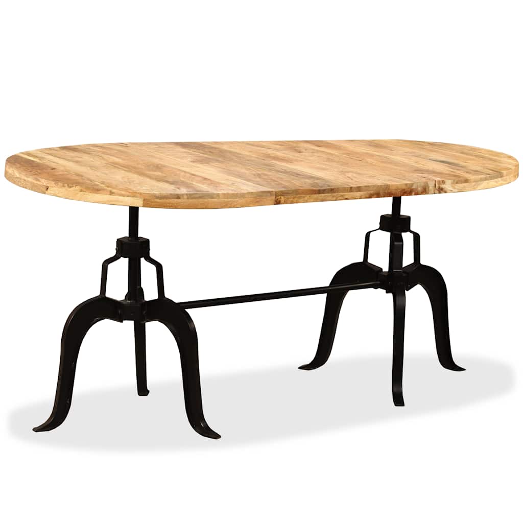 244799 vidaXL Dining Table Solid Mango Wood and Steel 180 cm