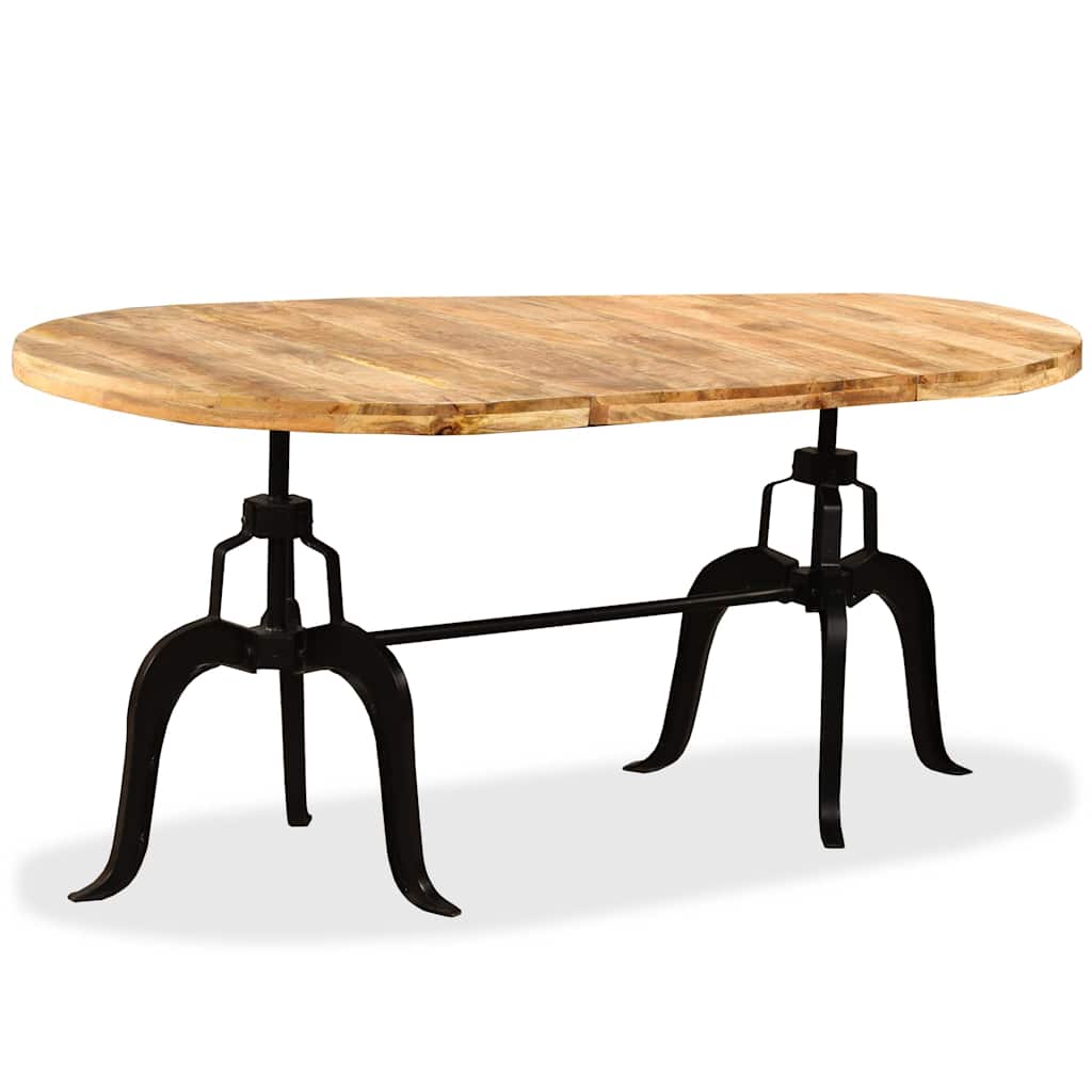 244799 vidaXL Dining Table Solid Mango Wood and Steel 180 cm