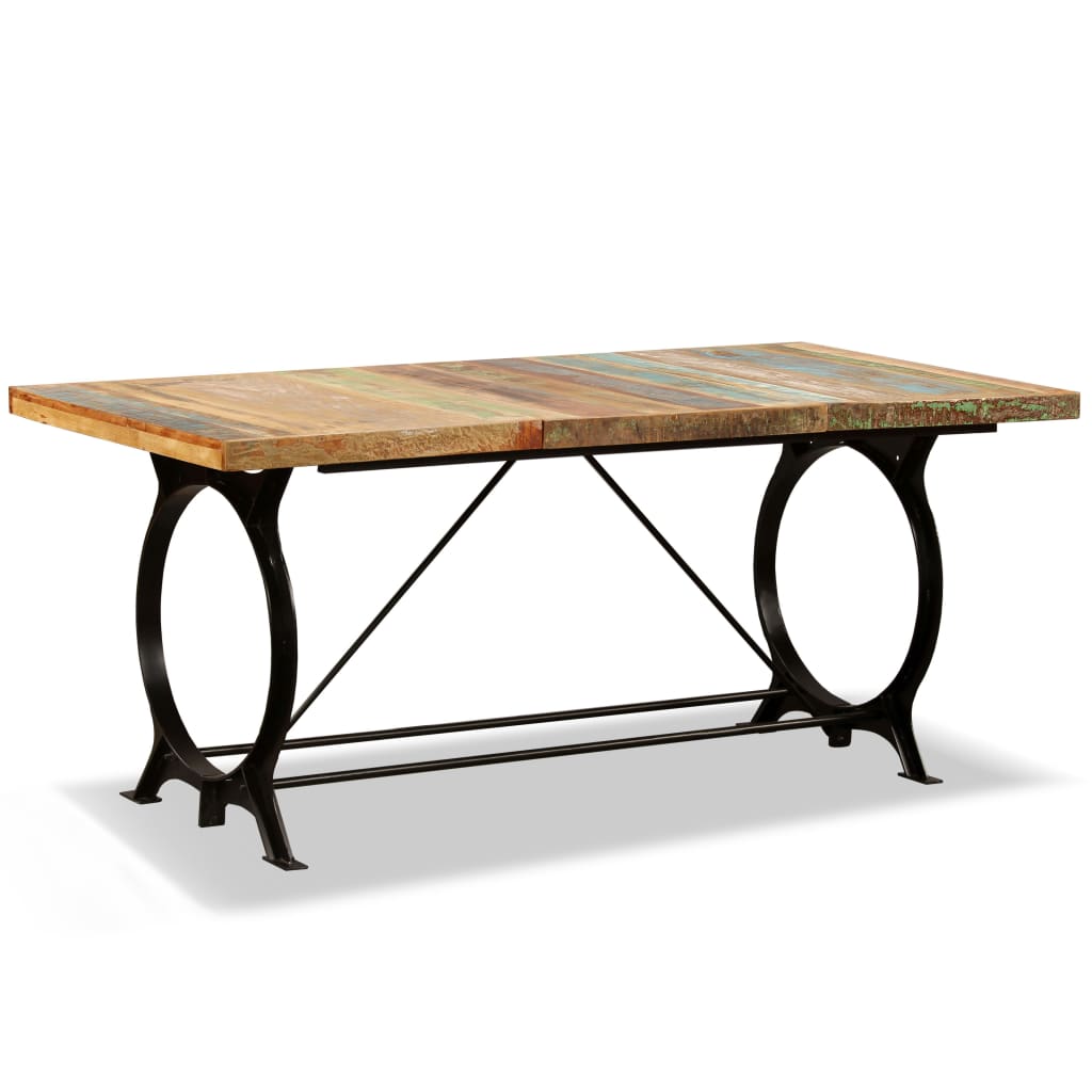 244800 vidaXL Dining Table Solid Reclaimed Wood 180 cm