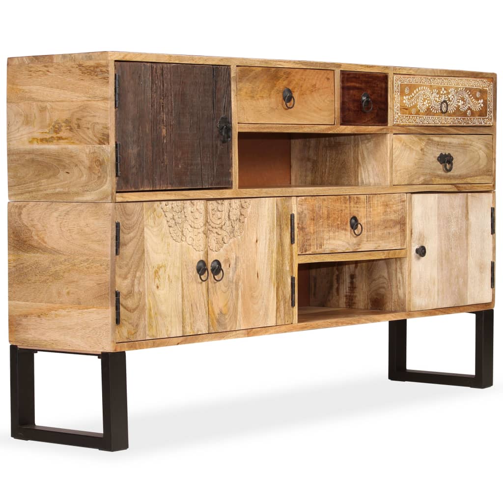 vidaXL Sideboard Solid Mango Wood 140x30x80 cm