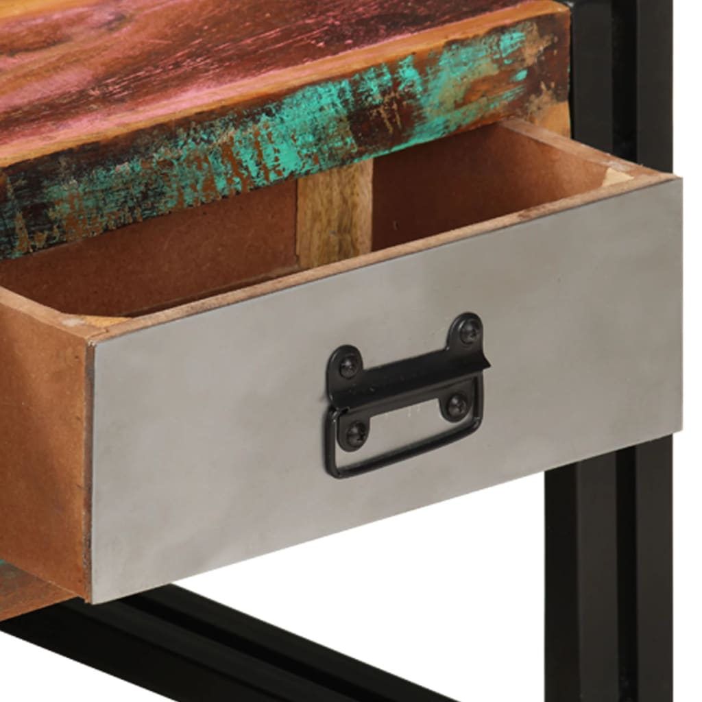 244941 vidaXL Coffee Table with 3 Drawers Solid Reclaimed Wood 100x50x35 cm