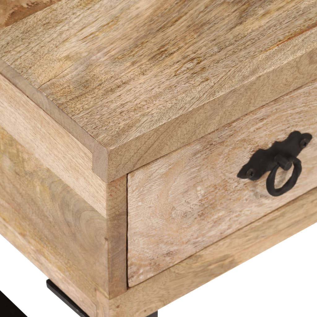 244942 vidaXL Coffee Table with 3 Drawers Solid Mango Wood 90x50x35 cm