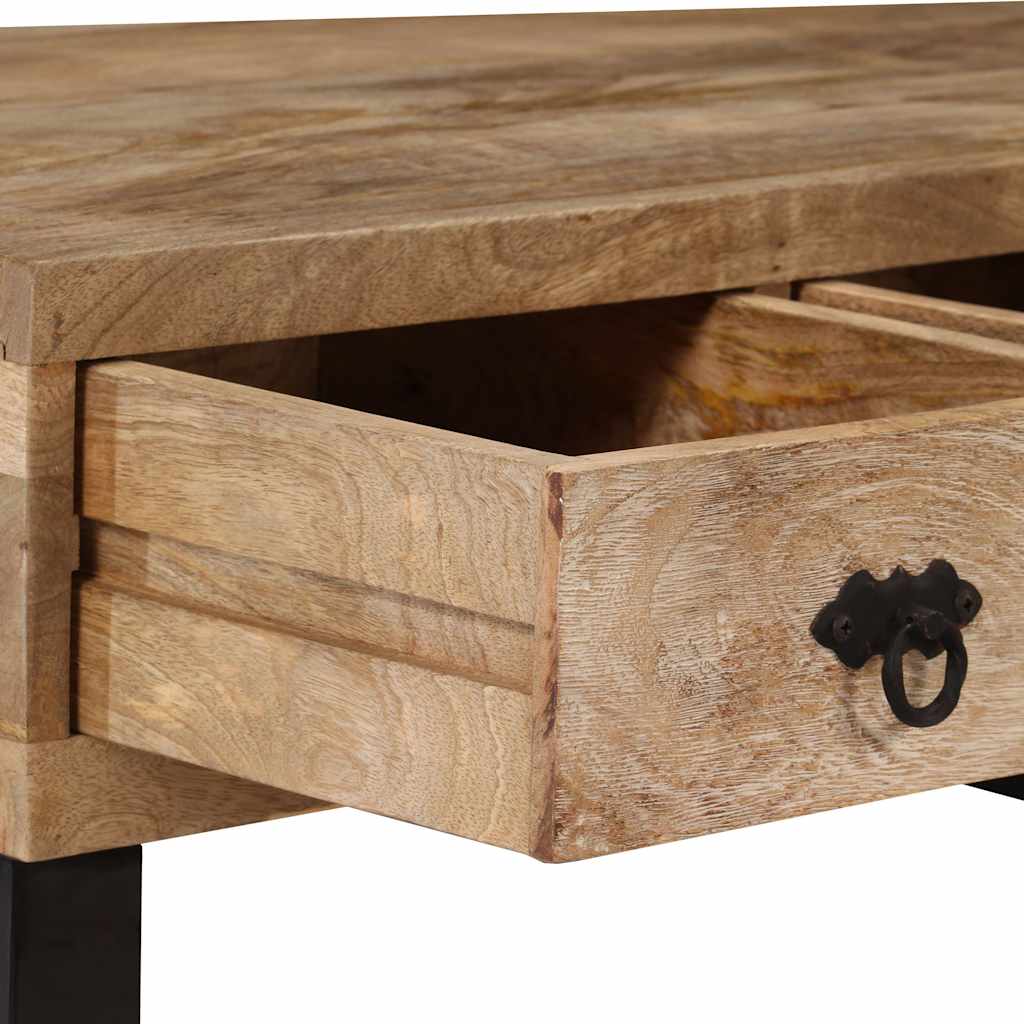 244942 vidaXL Coffee Table with 3 Drawers Solid Mango Wood 90x50x35 cm