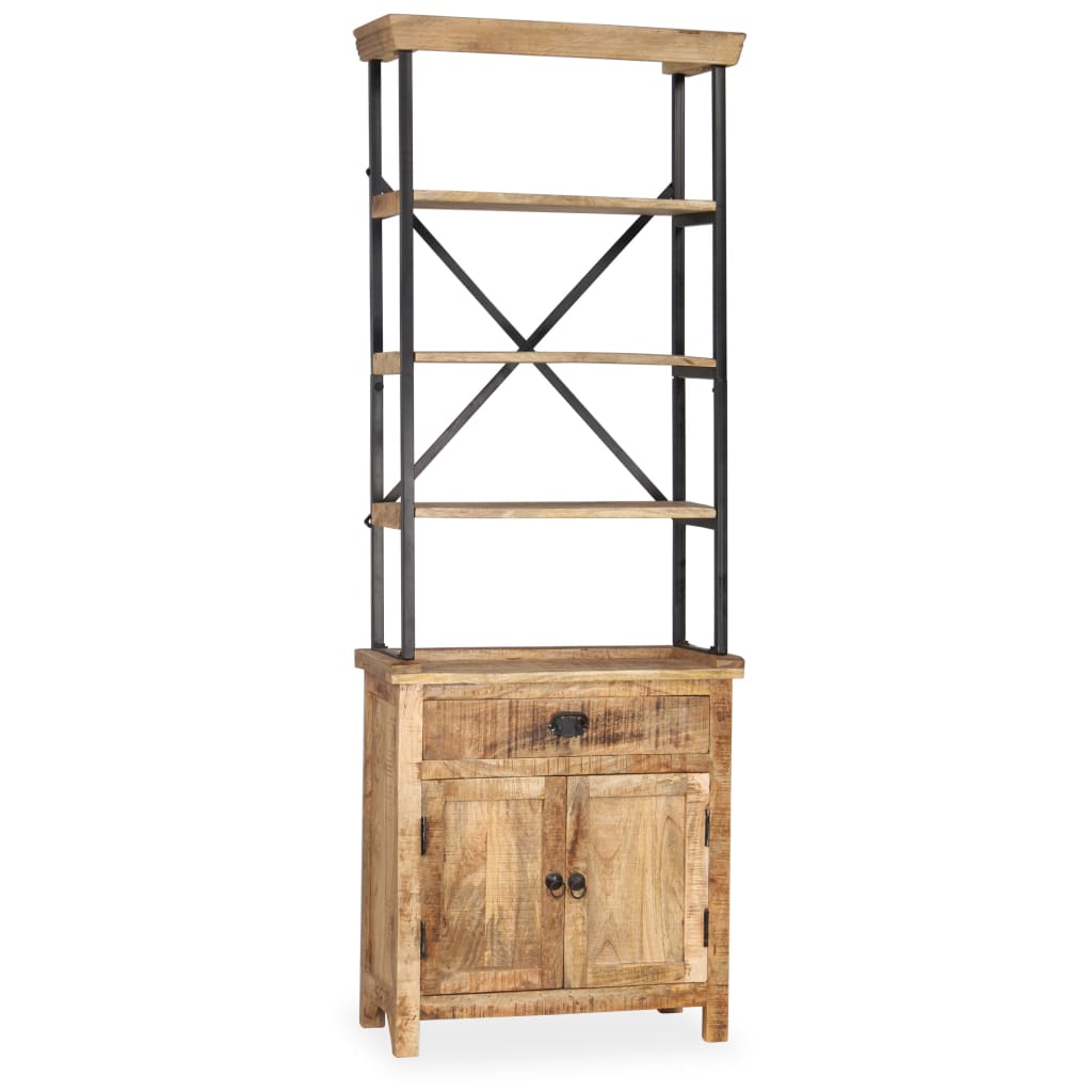 244943 vidaXL Sideboard with Shelves Solid Mango Wood 65x30x180 cm