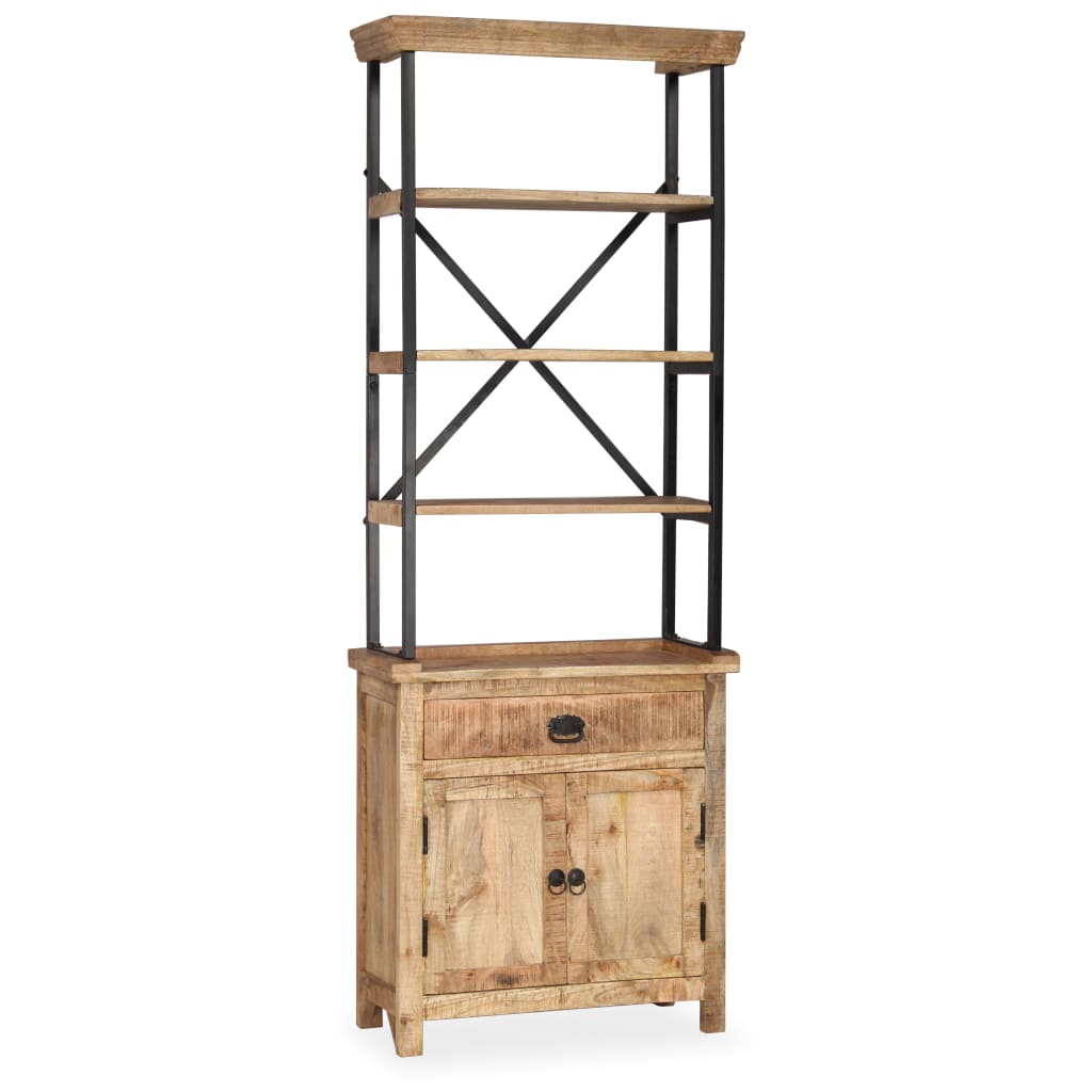 244943 vidaXL Sideboard with Shelves Solid Mango Wood 65x30x180 cm