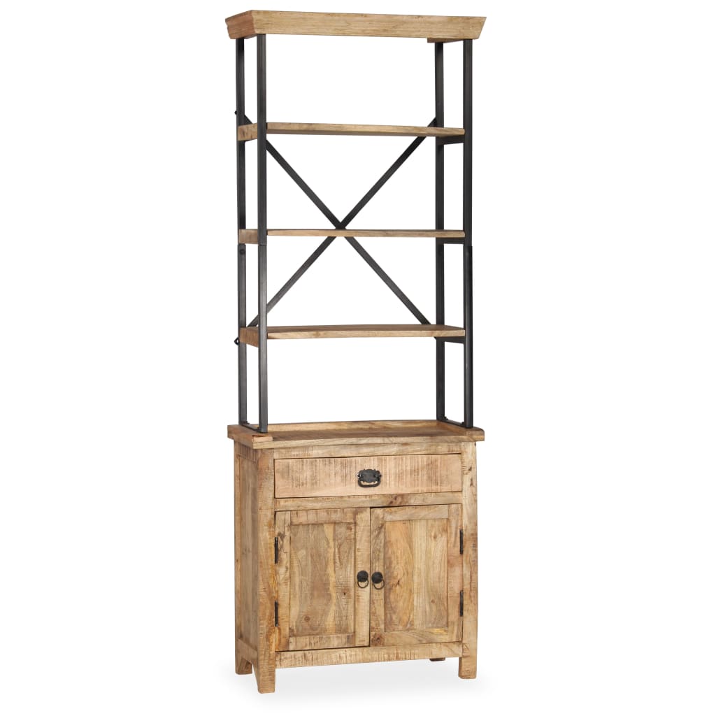 244943 vidaXL Sideboard with Shelves Solid Mango Wood 65x30x180 cm