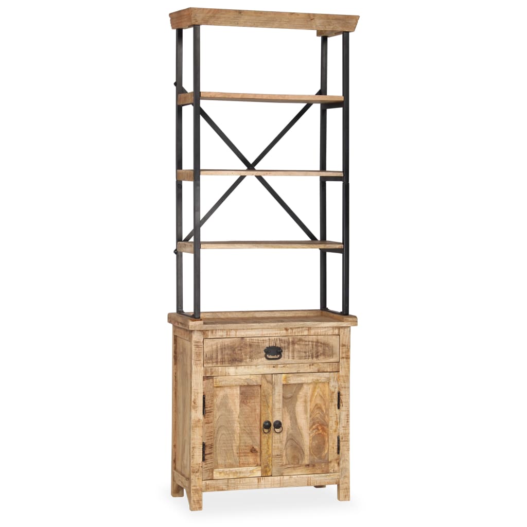 244943 vidaXL Sideboard with Shelves Solid Mango Wood 65x30x180 cm