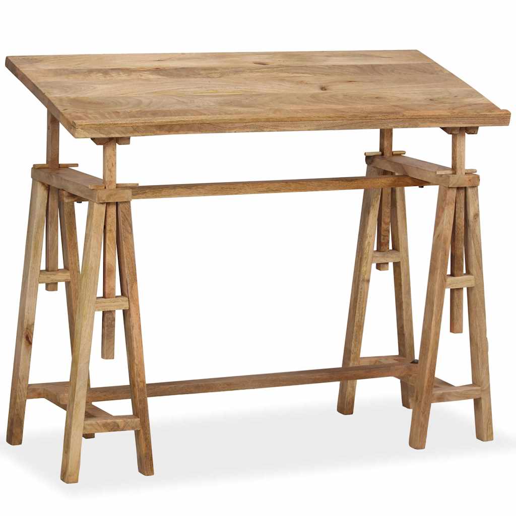 244948 vidaXL Drafting Table Solid Mango Wood 116x50x76 cm