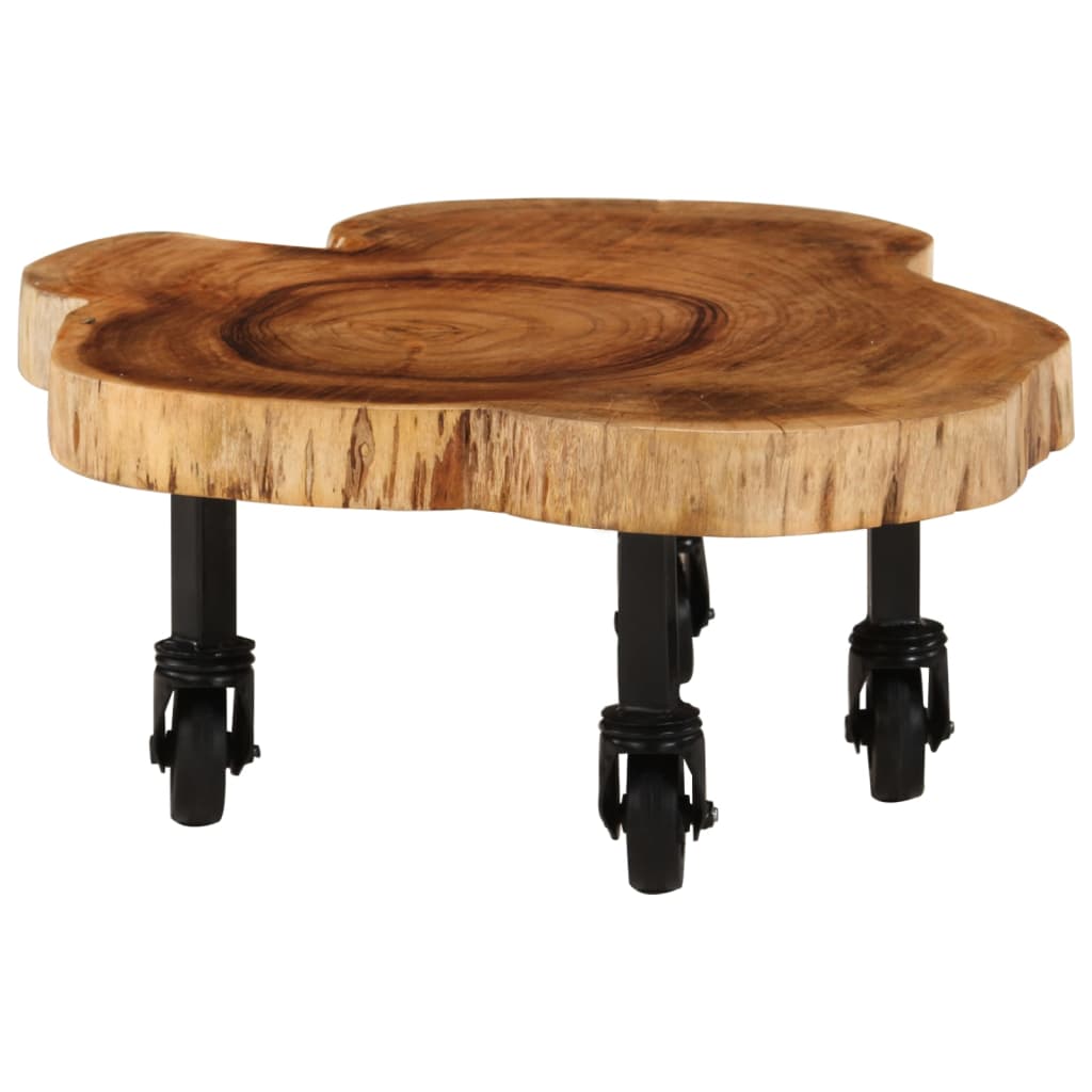 Coffee Table Solid Acacia Wood 60x55x25 cm
