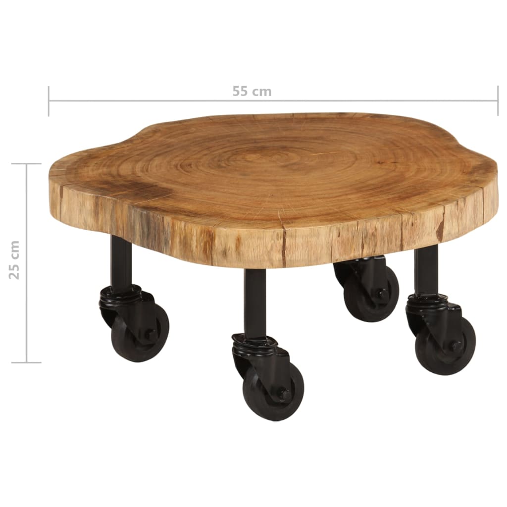 244950 vidaXL Coffee Table Solid Acacia Wood 60x55x25 cm
