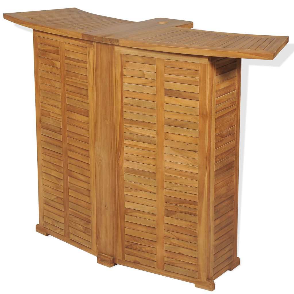 43804 vidaXL Folding Bar Table 155x53x105 cm Solid Teak Wood