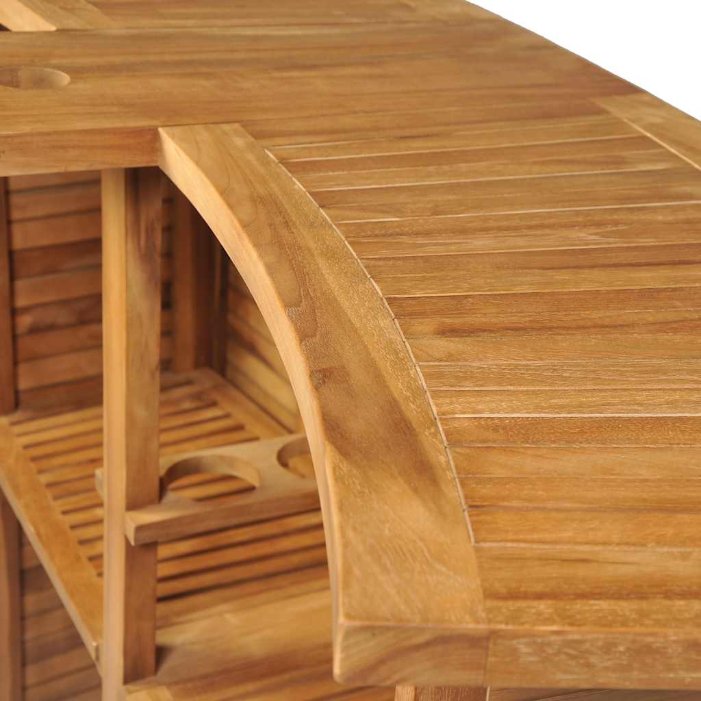 43804 vidaXL Folding Bar Table 155x53x105 cm Solid Teak Wood