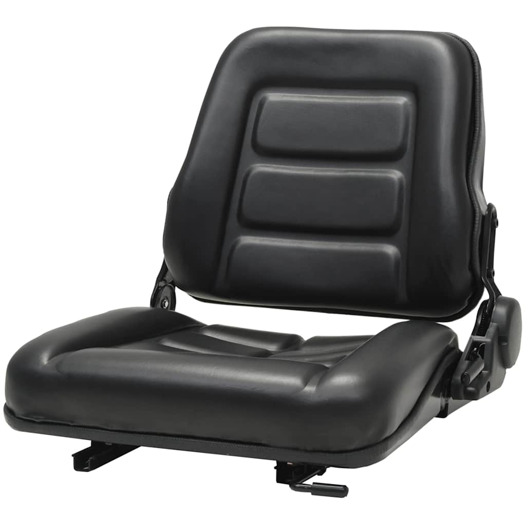 142318 vidaXL Forklift & Tractor Seat with Adjustable Backrest Black