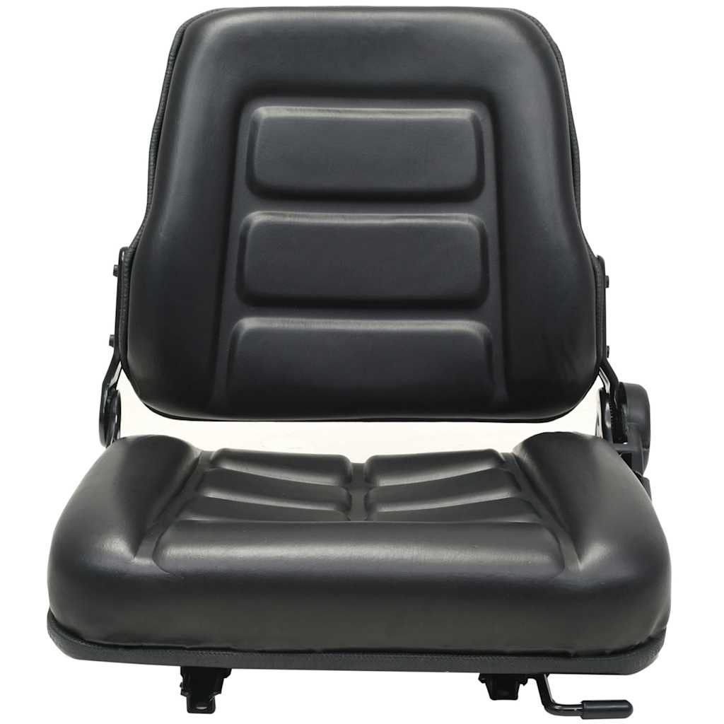 142318 vidaXL Forklift & Tractor Seat with Adjustable Backrest Black