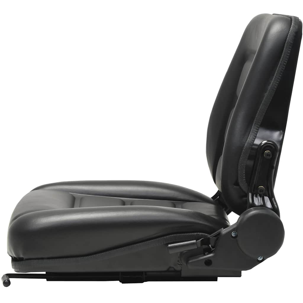 142318 vidaXL Forklift & Tractor Seat with Adjustable Backrest Black