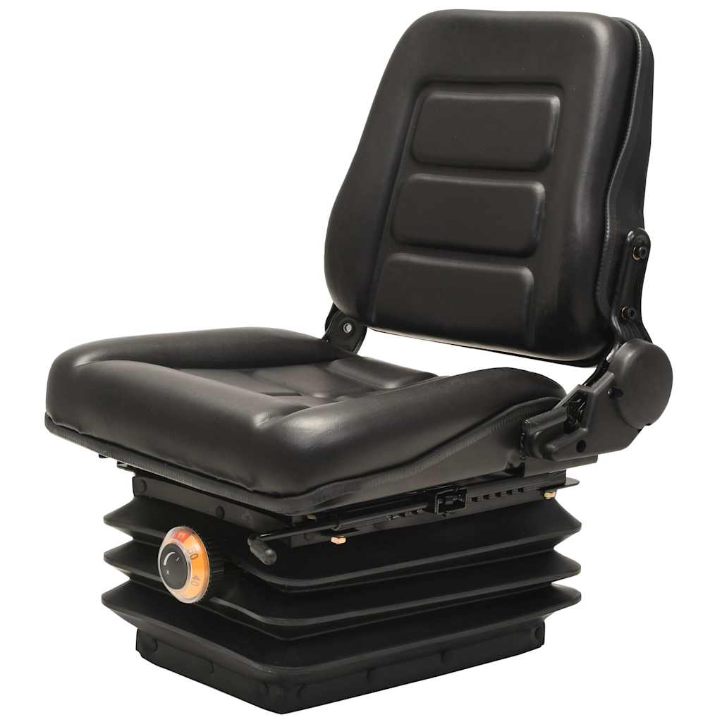 142319 vidaXL Forklift & Tractor Seat with Suspension and Adjustable Backrest