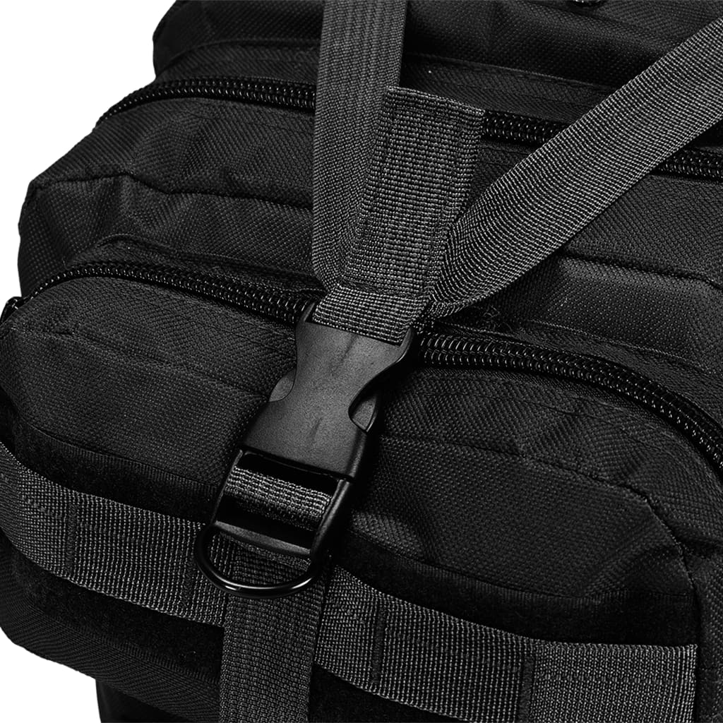 vidaXL Army-Style Backpack 50 L Black