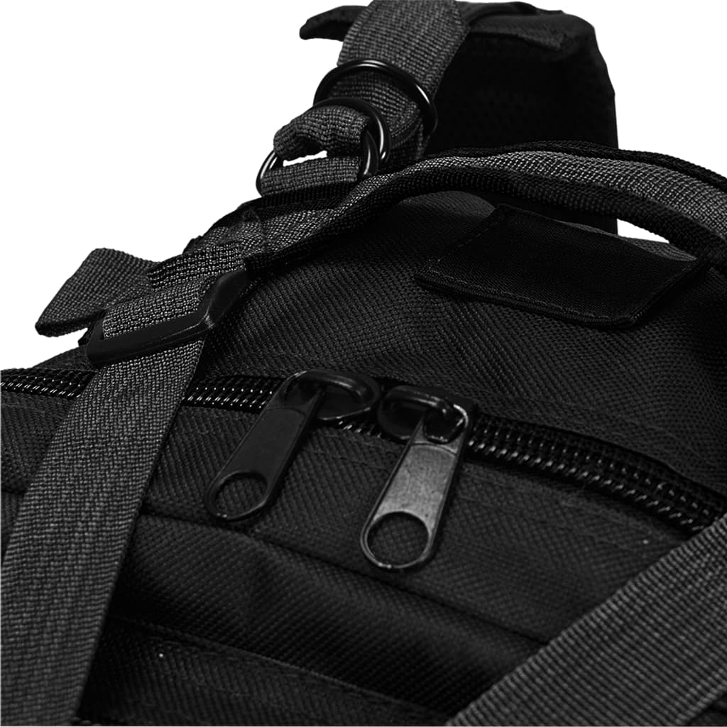 vidaXL Army-Style Backpack 50 L Black