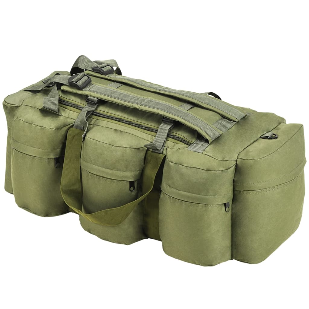 vidaXL 3-in-1 Army-Style Duffel Bag 45 L Olive Green