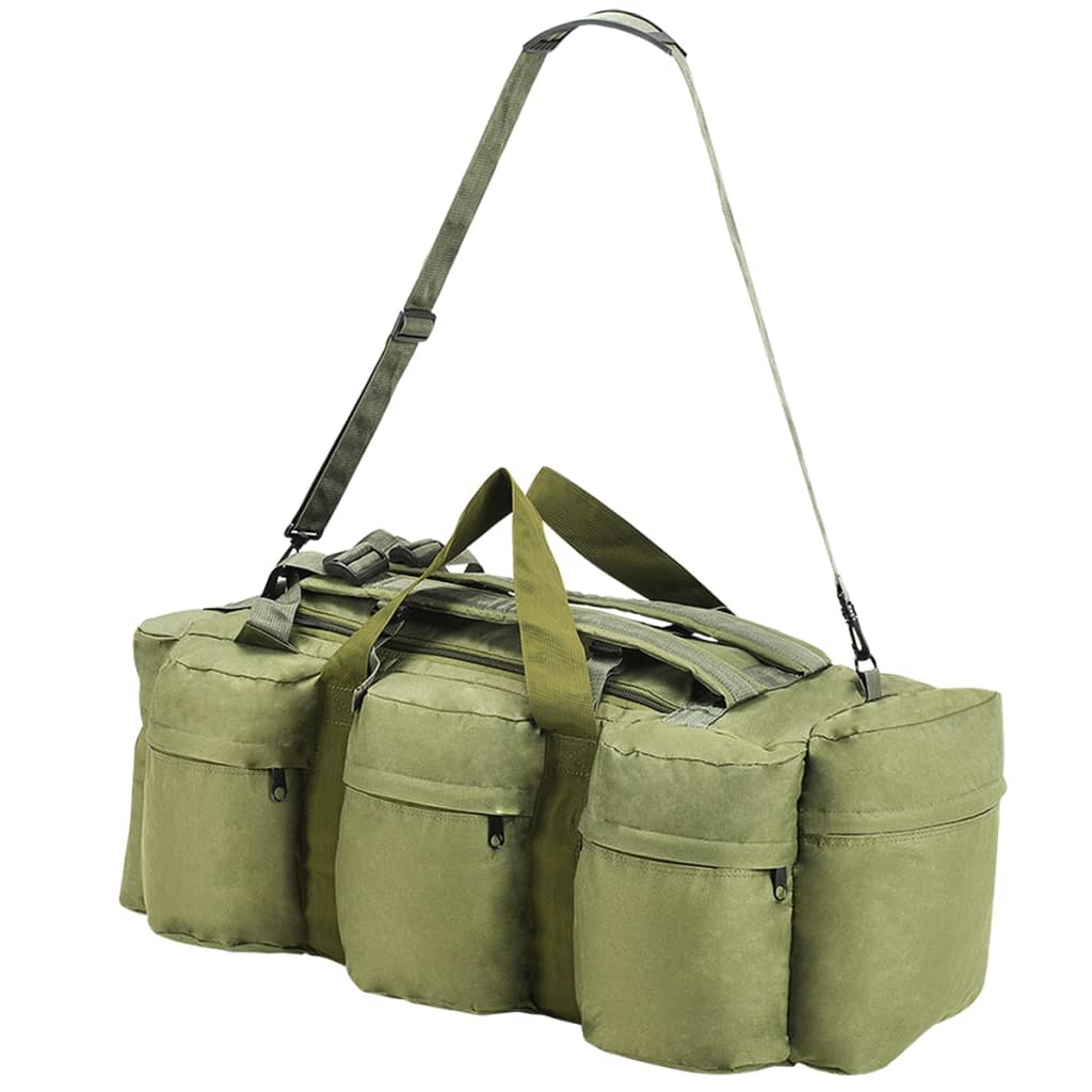 vidaXL 3-in-1 Army-Style Duffel Bag 45 L Olive Green