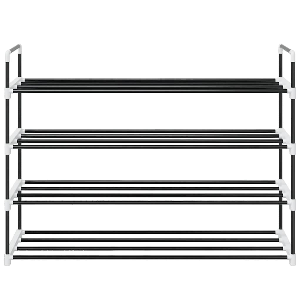 Shoe Rack | Black | Metal and Plastic | Medium | Shoe Rack | Rectangular