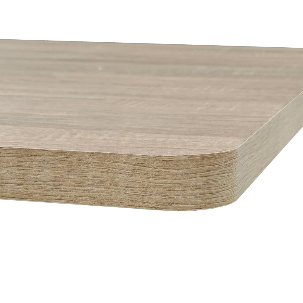 vidaXL Bistro Table MDF and Steel Square 80x80x75 cm Oak Colour