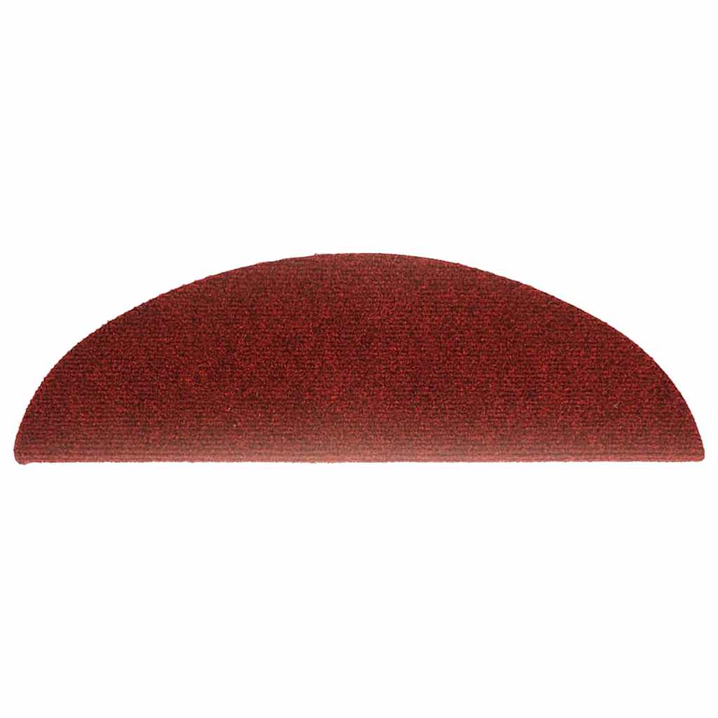 Stair Mats Self-adhesive 15 pcs 56x17x3 cm Bordeaux Red