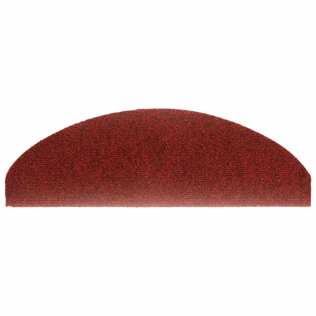 15 pcs Self-adhesive Stair Mats Needle Punch 65x21x4 cm Red
