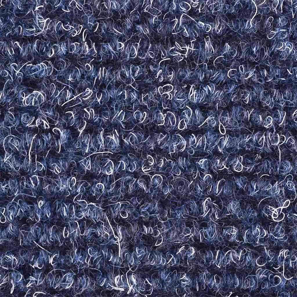 Stair Mats Self-adhesive 15 pcs 65x21x4cm Blue Half Round Large