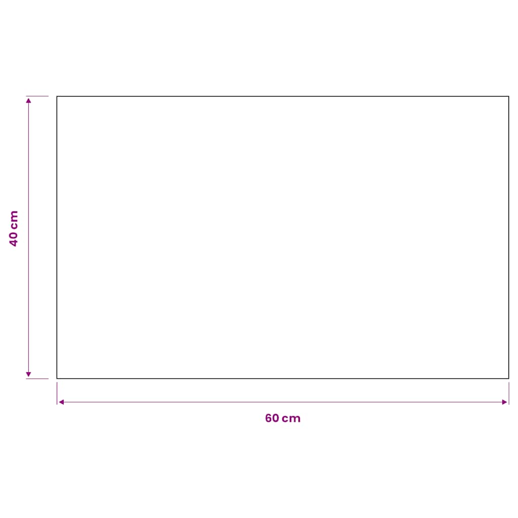 Dust Control Mat Rectangular Tufted 40x60 cm Black