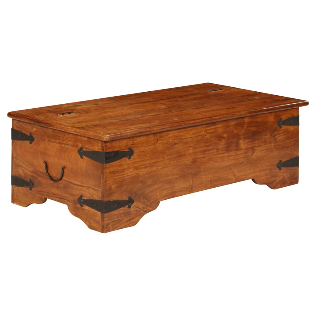 Coffee Table Solid Acacia Wood Honey Finish 110x55x35 cm