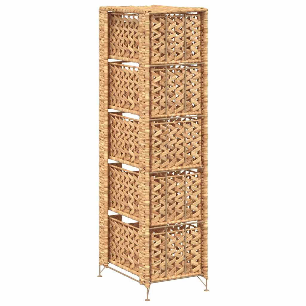 Storage Unit | Brown | Water hyacinth, Metal | Compact | Storage Unit