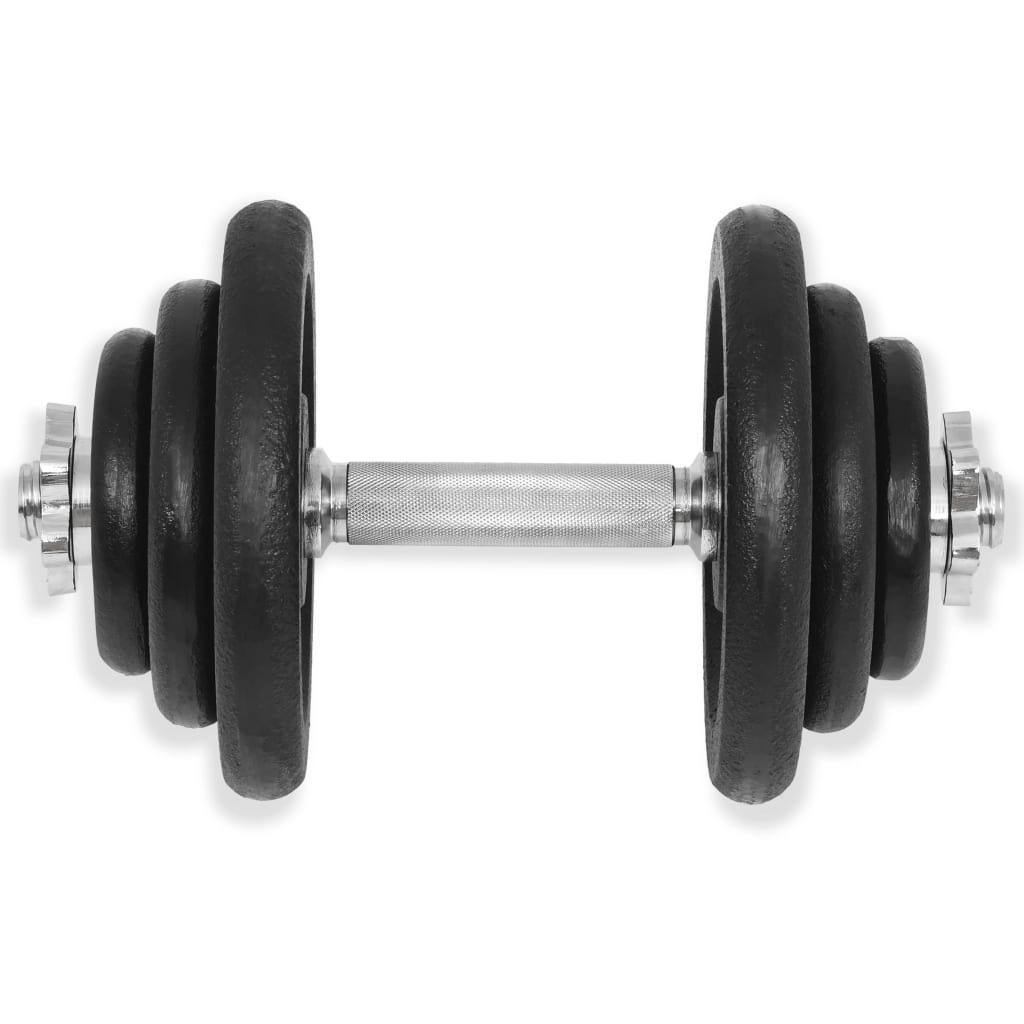 vidaXL 18 Piece Dumbbell Set 40 kg Cast Iron