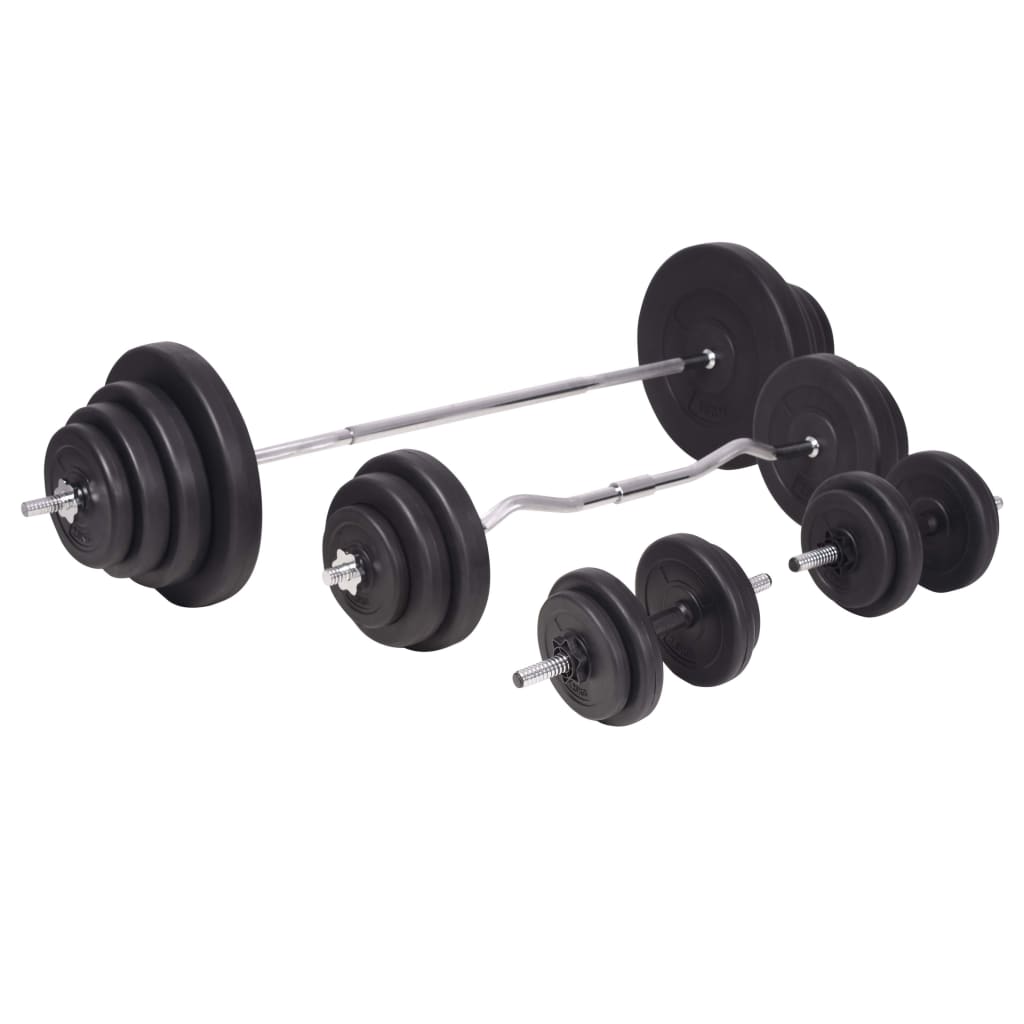 vidaXL Barbell and Dumbbell Set 120 kg